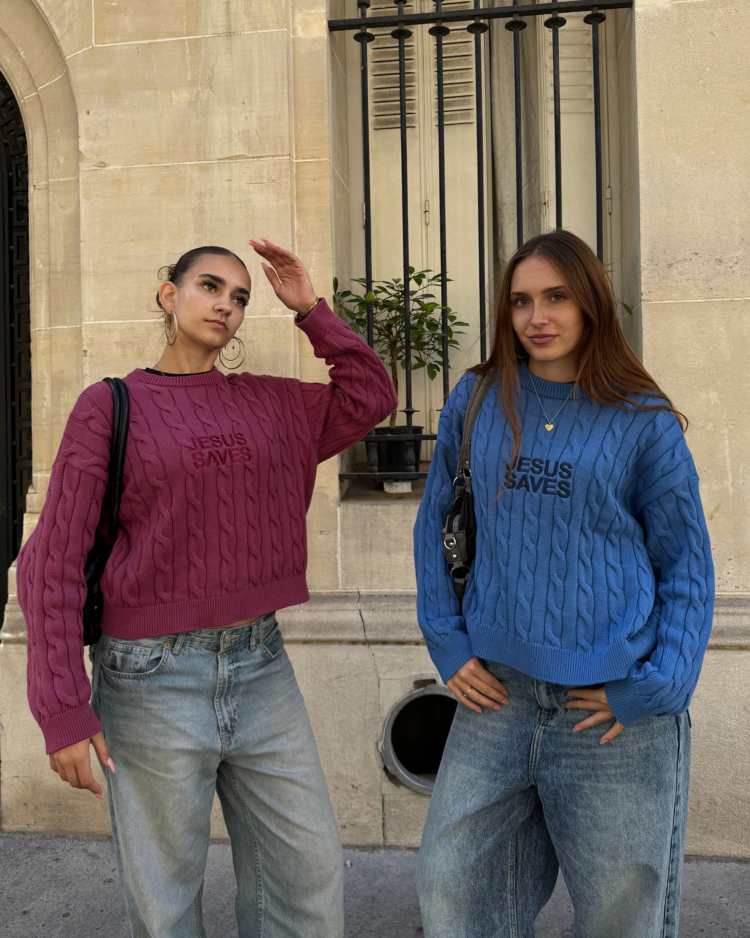 Jesus Saves - Knit Sweater
