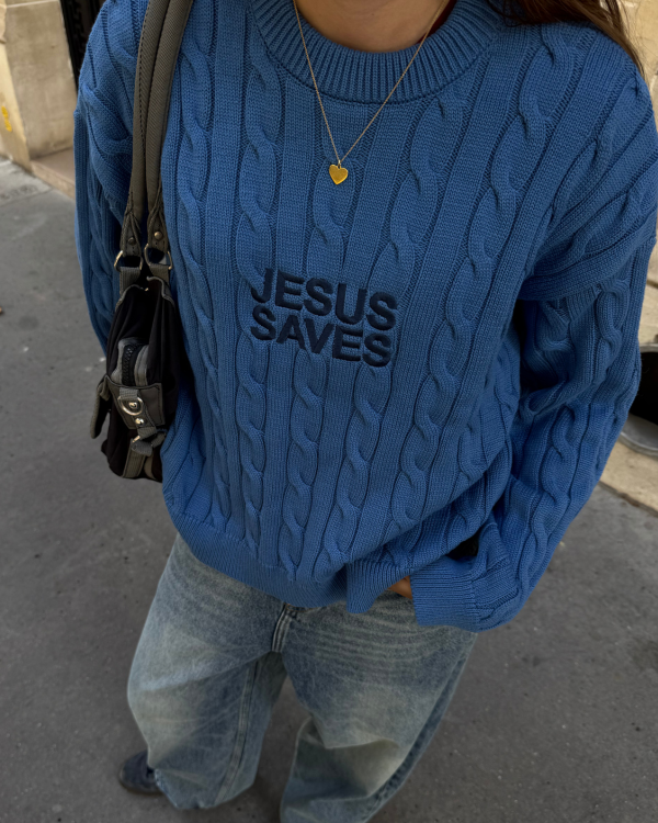 Jesus Saves - Knit Sweater
