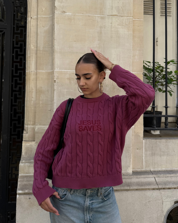 Jesus Saves - Knit Sweater